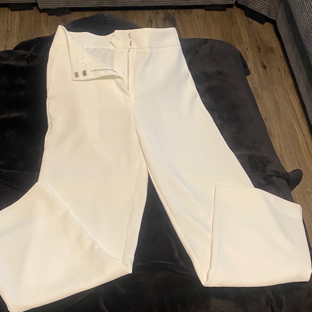 Alya Cream Wide Leg Women's Pants